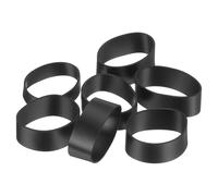 QUARKZMAN 100pz Elastici in Gomma Siliconica, 15x7mm Fascette in Silicone Fascette Fermacavi Elastici Resistenti Antiscivolo per Avvolgimenti Avvolgimento Cavi Borse, Nero