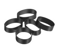 QUARKZMAN 100pz Elastici in Gomma Siliconica, 17x6mm Fascette in Silicone Fascette Fermacavi Elastici Resistenti Antiscivolo per Avvolgimenti Avvolgimento Cavi Borse, Nero