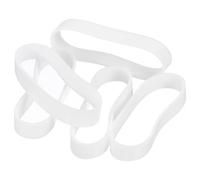 QUARKZMAN 100pz Elastici in Gomma Siliconica, 25x5mm Fascette in Silicone Fascette Fermacavi Elastici Resistenti Antiscivolo per Avvolgimenti Avvolgimento Cavi Borse, Bianco