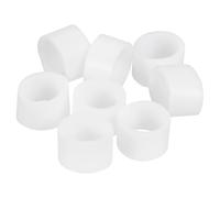 QUARKZMAN 100pz Elastici in Gomma Siliconica, 6x5mm Fascette in Silicone Fascette Fermacavi Elastici Resistenti Antiscivolo per Avvolgimenti Avvolgimento Cavi Borse, Bianco