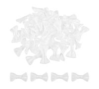 QUARKZMAN 100Pz Fiocchetti Bianco 1.2" x 0.6" Mini Fiocco di Nastro Piccoli Fiocchi Raso Multicolori Ingrosso per DIY Cucito Scrapbooking Regalo Presente Decorazione Casa Natalizi