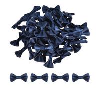QUARKZMAN 100Pz Fiocchetti Blu Navy 1.2" x 0.6" Mini Fiocco di Nastro Piccoli Fiocchi Raso Multicolori Ingrosso per DIY Cucito Scrapbooking Regalo Presente Decorazione Casa Natalizi