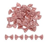 QUARKZMAN 100Pz Fiocchetti Rosa Coreano 3.8x2.5cm Fiocchi Nastro Raso per Creazioni Regalo Fiocco Piccoli per Decorazioni all'Ingrosso Mini Fiocchetti Natalizi