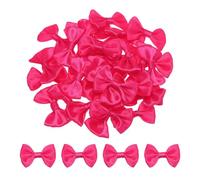 QUARKZMAN 100Pz Fiocchetti Rosa Scuro 3.8x2.5cm Fiocchi Nastro Raso per Creazioni Regalo Fiocco Piccoli per Decorazioni all'Ingrosso Mini Fiocchetti Natalizi