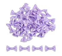 QUARKZMAN 100Pz Fiocchetti Viola Chiaro 1.2" x 0.6" Mini Fiocco di Nastro Piccoli Fiocchi Raso Multicolori Ingrosso per DIY Cucito Scrapbooking Regalo Presente Decorazione Casa Natalizi