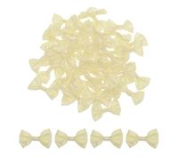 QUARKZMAN 100pz Fiocchi Champagne 1.5" x 1" Mini Fiocco per Realizzare Piccoli Fiocchi di Raso Sfusi per Cucito Fai da Te, Scrapbooking, Regalo di Nozze, Decorazione per La Casa