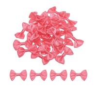 QUARKZMAN 100pz Fiocchi Rosa Brillante 3,8 x 2,5cm Mini Fiocco per Creazioni Fiocchi in Raso Piccoli all'Ingrosso