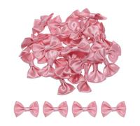 QUARKZMAN 100pz Fiocchi Rosa Pasta di Fagioli 3,8 x 2,5cm Mini Fiocco per Creazioni Fiocchi in Raso Piccoli all'Ingrosso