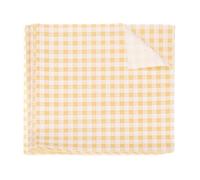 QUARKZMAN 100pz Fogli Carta Alimentare Carta Cerata Quadrato Scacchi 22x22cm Carta Imballaggio Alimenti Secchi Assorbente Olio per Carta Forno Cestini Picnic Hamburger Cucina, Giallo