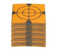 QUARKZMAN 100pz Fogli Riflettenti per Indagini 50x50mm Nastro Riflettente Autoadesivo Segno di Destinazione per Stazioni Totali, Giallo