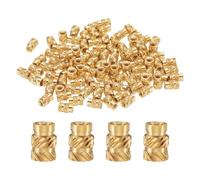 QUARKZMAN 100pz Inserti Filettati M2 Inserto in Ottone Termofissato M2x5mm, OD 3.5mm Dadi Zigrinati, Boccola Filettata Ottone per Stampa 3D Inserti Filettati Femmina Dadi