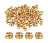 QUARKZMAN 100pz Inserti Filettati M3 Inserto in Ottone Termofissato M3x3mm, OD 5mm Dadi Zigrinati, Boccola Filettata Ottone per Stampa 3D Inserti Filettati Femmina Dadi