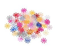 QUARKZMAN 100pz Piccoli Fiocchi Neve Natale Glitterati Abs Fiocchi Neve Perleti Ghirlanda Multicolore per Progetti Artigianali Fai-Da-Te Capodanno Festa Invernale Forniture San Valentino