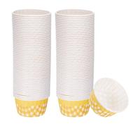 QUARKZMAN 100pz Pirottini Standard per Cupcake, Pirottini per Cupcake Usa e Getta, Sicuri per Forno, per Feste, Matrimoni, Giallo