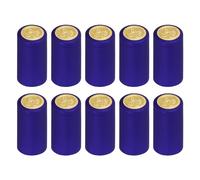 QUARKZMAN 100pz PVC Termorestringibile Capsules Vino Bottiglia Capsules Restringibile Cappuccio Avvolgi Restringibile Sopra Copertura Uva Forma per Vino Cantine e Casa Cucina Blu 30x60mm