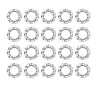 QUARKZMAN 100Pz Rondelle A Dente Esterno M4, Rondelle Bloccaggio A Dente Acciaio Inossidabile 304 Serratura Rapida Dado Velocità Star Fermagli, Argento