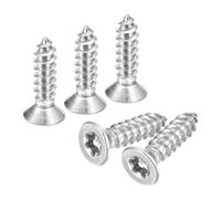 QUARKZMAN 100Pz Viti A Testa Piatta Con Testa Svasata M3 x 12mm Argento | Torx, Viti Antimanomissione Per Lamiera Con Punta T10, Acciaio Inossidabile 304, Per Legno, Industria Meccanica