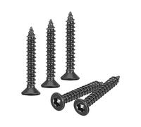 QUARKZMAN 100Pz Viti Torx Testa Piana M3 x 20mm Acciaio Inossidabile 304 Viti Autofilettanti Testa Piana Antifurto Resistenti Tampering per Legno Bit T10 Recinzione Decking (Nero)