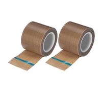 QUARKZMAN 10m/33 Piedi, Nastro Ptfe da 50mm/2", Nastro Tessuto Ptfe, Nastro Adesivo Film Ptfe per Macchina Sottovuoto, Sigillatori Manuali Alta Temperatura, Marrone, 2pz