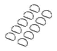 QUARKZMAN 10mm D cerchio x 50pz Mezzo Rotondo Non Saldato per Chiave e Grembiule Cinghie, [Argento Tono]