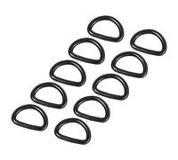 QUARKZMAN 10mm D cerchio x 50pz Mezzo Rotondo Non Saldato per Chiave e Grembiule Cinghie, [Nero]