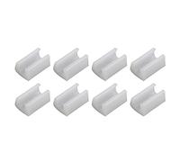 QUARKZMAN 10mm Dia. Fissaggio Plastica Mobili Piede Scivoli x 8pz U-Forma Sedia Gamba Copertura Protezioni per Tubo Inserto, [Bianco]