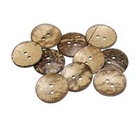 QUARKZMAN 10Pcs Bottoni Rotondi In Guscio Di Cocco 50mm Cucito Artigianale Accessori Per Decorazione Abbigliamento Fai Da Te Accessori DIY Marrone