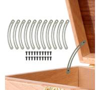 QUARKZMAN 10Pcs Cerniere Di Supporto Per Coperchio, 3.6" Cerniere In Ottone Per Coperchio Con Viti Per Armadi Scatole Credenze E Scaffali Di Mobili, Tonalità Bronzo