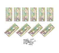 QUARKZMAN 10Pcs Cerniere Porta 2x1 Pollice Non Mortise Senza Rumore Cerniere Bifold Placcate Per Mobili Da Cucina Finestre Armadio Con Viti Colore Zincato