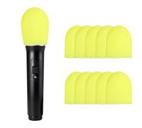 QUARKZMAN 10Pcs Copri Microfono Monouso, Copertura Protettiva In Non Tessuto Per Microfoni A Mano Per KTV, Sala Di Registrazione, Spettacoli Dal Originale, Interviste, Colore Giallo