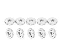 QUARKZMAN 10Pcs Dadi A Mano Zigrinati M6, Acciaio al Carbonio Testa Piatta Zigrinata con Foro Passante Dado di Bloccaggio Regolabile, Tipo Sottile, Nichelato, Argento