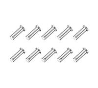 QUARKZMAN 10Pcs M10 x 30mm Perno a Cerniera Monoforo, Perni di Aggancio a Testa Piatta in Acciaio Inox 304 per Serratura Rimorchio, Installazione Mobili, Attrezzature Industriali
