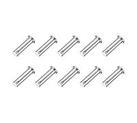 QUARKZMAN 10Pcs M10 x 35mm Perni a Forcella a Singolo Foro, Perni di Aggancio a Testa Piatta in Acciaio Inossidabile 304 per Serratura, Installazione di Mobili, Attrezzature Industriali