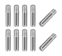 QUARKZMAN 10Pcs M8 x 35mm Perno Cilindrico Scanalato 304 Acciaio Inossidabile Spinotto Filettatura Esterna Perno di Posizionamento per Mobili Armadi