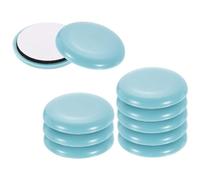QUARKZMAN 10Pcs Pattini Per Mobili, 1-1/2 Pollici Rotondi Autoadesivi Tappeto Pattini Per Spostare Mobili Protettori Per Pavimento Per Moquette Piastrelle Vinile Pavimenti, Azzurro Chiaro