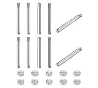 QUARKZMAN 10Pcs Perno Cilindrico Scanalato, M3 x 30mm 304 Acciaio Inossidabile Perno Di Posizionamento Filettatura Esterna Vite Scanalata Con Dado Per Installazione Mobili Da Cucina (GB878)