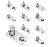 QUARKZMAN 10Pcs Piastra Di Contatto A Molla Per Batterie AA 24.5 x 12mm Piastra Di Conversione Bipolare Positiva Negativa Nichelata Per Portabatterie E Giocattoli Elettronici A Due Vie
