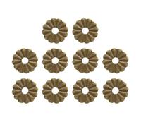 QUARKZMAN 10Pcs Placca Posteriore Per Maniglia Mobiletto 0.94 Pollice Forma Foglia Di Loto Raggiata Placca Posteriore In Ottone Guarnizione Per Decorazione Mobili Classici (Tono Bronzo)