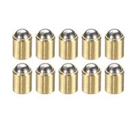 QUARKZMAN 10pcs Puntali A Molla Con Sfera 6x7mm Ottone Perle Di Posizionamento Senza Gradino Puntali A Molla Con Sfera Serratura A Sfera Per Porte Armadi Dispositivi Meccanici Mobili