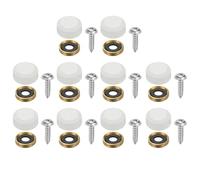 QUARKZMAN 10Pcs Viti Decorative Per Specchio Con Baccello, 12mm Copriviti In Lega Per Fissaggio, Viti Per Specchio Per Mobili, Artigianato, Accessori Per Pubblicità, Bianco