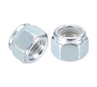 QUARKZMAN 10Pezzi 3/8"-16 Dadi Esagonali Autobloccanti Con Inserti In Nylon, Dado Esagonale Autobloccante In Acciaio Al Carbonio Con Inserti In Nylon Per Fissaggi, Bianco&Bianco
