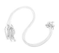 QUARKZMAN 10Pz 20 Pollici Cordino per Collana Cerato, Cordino per Collana All'Ingrosso Con Chiusura Cordino in Pelle Cerata Da 1,5mm per Creazione di Gioielli, Bianco
