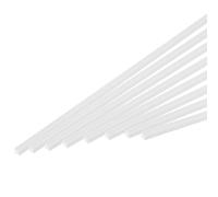 QUARKZMAN 10Pz Asta Plastica Abs Quadrata Barra Solida 13/64" x 10" Bianca Asta Tubo Plastica Liscia per Materiali per Modelli Fai da Te, Tavolo Sabbia, Realizzazione Modelli Architettonici