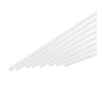 QUARKZMAN 10Pz Asta Plastica Abs Quadrata Barra Solida 3/16" x 10" Bianca Asta Tubo Plastica Liscia per Materiali per Modelli Fai da Te, Tavolo Sabbia, Realizzazione Modelli Architettonici