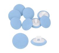 QUARKZMAN 10pz Bottone Rivestito in Tessuto Bottoni da Cucito Rotondi con Gambo Pulsanti Rivestiti per Smoking Giacche Cappotti Camicie Abiti Sposa (12,5mm Blu Cielo)
