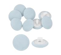 QUARKZMAN 10pz Bottone Rivestito in Tessuto Bottoni da Cucito Rotondi con Gambo Pulsanti Rivestiti per Smoking Giacche Cappotti Camicie Abiti Sposa (12,5mm Orchidea d'Acqua)