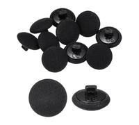 QUARKZMAN 10pz Bottone Rivestito in Tessuto Bottoni da Cucito Rotondi con Gambo Pulsanti Rivestiti per Smoking Giacche Cappotti Camicie Abiti Sposa (12,5mm Nero)