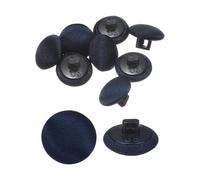 QUARKZMAN 10pz Bottone Rivestito in Tessuto Raso Bottoni da Cucito Rotondi con Gambo Bottoni Tondi Rivestiti Pulsanti per Smoking Abiti Sposa Camicetta Fai Da Te (12,5mm Blu Navy Profondo)