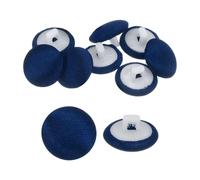 QUARKZMAN 10pz Bottone Rivestito in Tessuto Raso Bottoni da Cucito Rotondi con Gambo Bottoni Tondi Rivestiti Pulsanti per Smoking Abiti Sposa Camicetta Fai Da Te (12,5mm Blu Scuro)