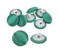 QUARKZMAN 10pz Bottone Rivestito in Tessuto Raso Bottoni da Cucito Rotondi con Gambo Bottoni Tondi Rivestiti Pulsanti per Smoking Abiti Sposa Camicetta Fai Da Te (12,5mm Verde)